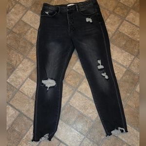 Black KanCan High Rise Ankle Skinny Jeans